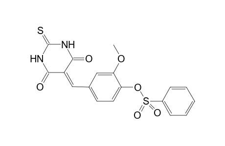 4-[(4,6-dioxo-2-thioxotetrahydro-5(2H)-pyrimidinylidene)methyl]-2-methoxyphenyl benzenesulfonate