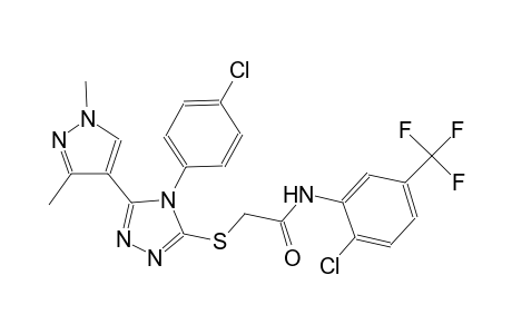 2-{[4-(4-chlorophenyl)-5-(1,3-dimethyl-1H-pyrazol-4-yl)-4H-1,2,4-triazol-3-yl]sulfanyl}-N-[2-chloro-5-(trifluoromethyl)phenyl]acetamide