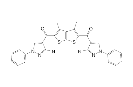 (3-AMINO-1-PHENYL-1H-PYRAZOL-4-YL)-[5-[(3-AMINO-1-PHENYL-1H-PYRAZOL-4-YL)-CARBONYL]-3,4-DIMETHYLTHIENO-[2,3-B]-THIOPHEN-2-YL]-METHANONE