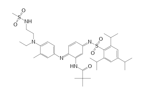 Propanamide, N-[(6-[[4-[ethyl[2-[(methylsulfonyl)amino]ethyl]amino]-3-methylphenyl]imino]-3-[[[2,4,6-tris(1-methylethyl)phenyl]sulfonyl]imino]-1,4-cyclohexadien-1-yl]-2,2-dimethyl-