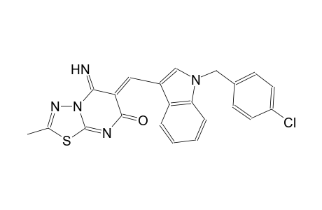 7H-[1,3,4]thiadiazolo[3,2-a]pyrimidin-7-one, 6-[[1-[(4-chlorophenyl)methyl]-1H-indol-3-yl]methylene]-5,6-dihydro-5-imino-2-methyl-, (6Z)-