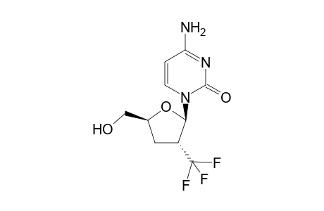 .beta.,D-(2'R)-2',3'-dideoxy-2'-trifluoromethylcytidine