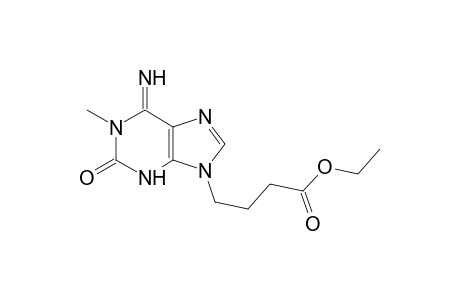 6-imino-1-methyl-2-oxo-9H-purine-9-butyric acid, ethyl ester