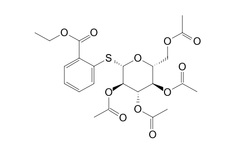 o-(beta-D-glucopyranosylthio)benzoic acid, ethyl ester, tetraacetate