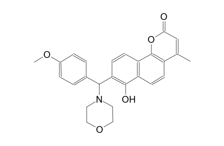 2H-naphtho[1,2-b]pyran-2-one, 7-hydroxy-8-[(4-methoxyphenyl)-4-morpholinylmethyl]-4-methyl-