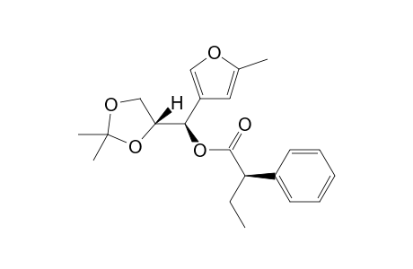 (1R,2R)-2,3-(Isopropylidenedioxy)-1-(5-methylfur-3-yl)propyl (R)-2-Phenylbutyrate