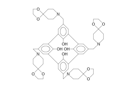 5,11,17,23-Tetrakis[(1,4-dioxa-8-aza-spiro(4.5)decanyl)-methyl]-7,28-tetrahydroxy-calix(4)arene