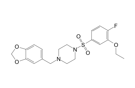 1-(1,3-Benzodioxol-5-ylmethyl)-4-[(3-ethoxy-4-fluorophenyl)sulfonyl]piperazine
