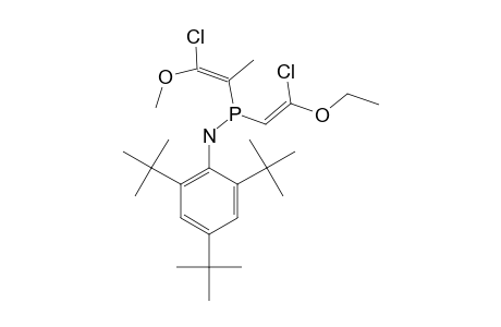 Z,E-(2-CHLORO-2-ETHOXYCARBONYL)-(1-CHLORO-1-METHOXYPROPEN-2-YL)-PHOSPHONOUS_ACID_2,4,6-TRI-TERT.-BUTYLANILIDE