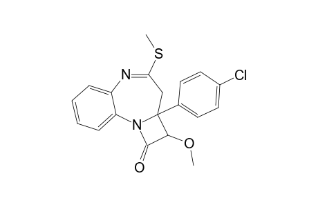 2A-(p-CHLORO-PHENYL)-4-METHYLTHIO-2-METHOXY-1,2,2A,3-TETRAHYDRO-AZETO-[1,2-A]-[1,5]-BENZODIAZEPIN-1-ONE