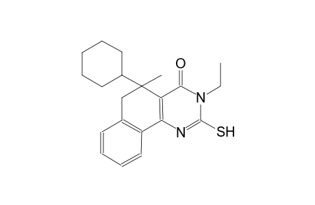 benzo[h]quinazolin-4(3H)-one, 5-cyclohexyl-3-ethyl-5,6-dihydro-2-mercapto-5-methyl-