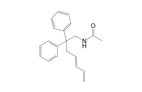 (E)-N-(2,2-Diphenylhepta-4,6-dienyl)acetamide