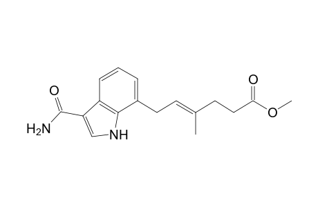 Methyl (E)-6-(3-carboxamidoindol-7-yl)-4-methyl-4-hexenoate