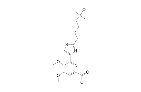 WS75624A;4,5-DIMETHOXY-6-[2-(5-HYDROXY-5-METHYLHEXYL)-4-THIAZOLYL]-2-PYRIDINECARBOXYLIC-ACID