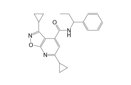 isoxazolo[5,4-b]pyridine-4-carboxamide, 3,6-dicyclopropyl-N-(1-phenylpropyl)-