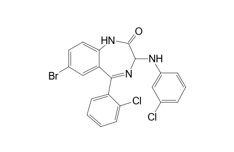 7-Bromo-5-(2-chloro-phenyl)-3-(3-chloro-phenylamino)-1,3-dihydro-benzo[e][1,4]dia- zepin-2-one