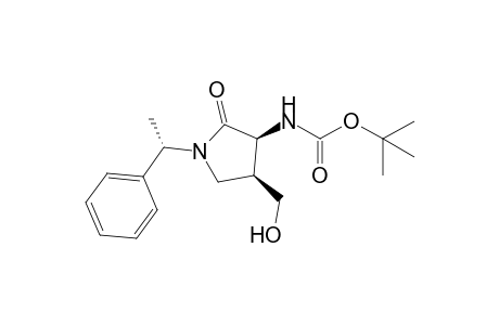 (3S,4S,1'S)-3-t-Butoxycarbonylamino-4-hydroxymethyl-1-(1'-phenylethyl)pyrrolidin-2-one