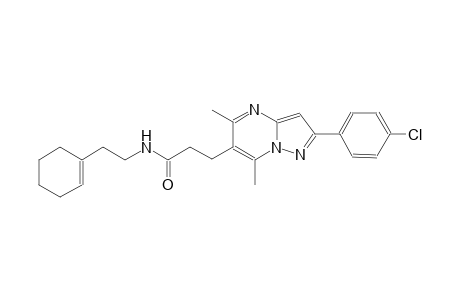 pyrazolo[1,5-a]pyrimidine-6-propanamide, 2-(4-chlorophenyl)-N-[2-(1-cyclohexen-1-yl)ethyl]-5,7-dimethyl-