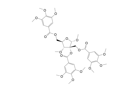1-METHYL-3-METHOXY-2,5,6-TRI-O-(3',4',5'-TRIMETHOXY-GALLOYL)-ALPHA-D-HAMAMELOFURANOSIDE