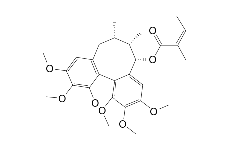 ANGELOYLBINANKADSURIN_B;(7-R,8-R,9-R,S-BIAR)-9-ANGELOYLOXY-6,7,8,9-TETRAHYDRO-2,3,12,13,14-PENTAMETHOXY-7,8-DIMETHYL-1-DIBENZO-[A.C]-CYClOOCTENOL