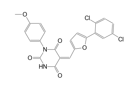 (5Z)-5-{[5-(2,5-dichlorophenyl)-2-furyl]methylene}-1-(4-methoxyphenyl)-2,4,6(1H,3H,5H)-pyrimidinetrione
