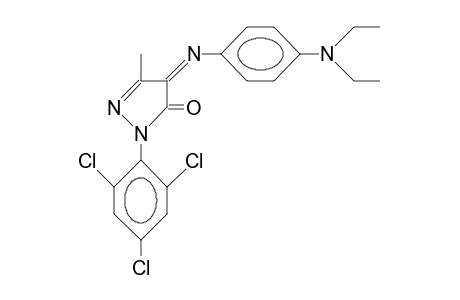 1-(2,4,6-Trichloro-phenyl)-4-(4-N,N-diethylamino-phenylimino)-3-methyl-2-pyrazolin-5-one