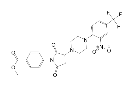 methyl 4-(3-{4-[2-nitro-4-(trifluoromethyl)phenyl]-1-piperazinyl}-2,5-dioxo-1-pyrrolidinyl)benzoate
