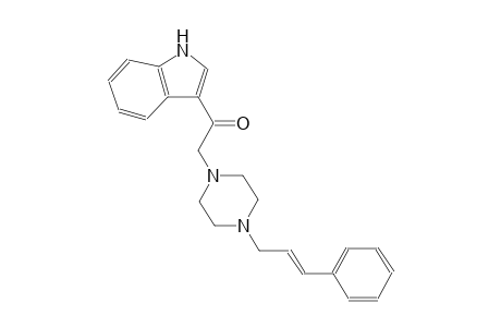 1-(1H-indol-3-yl)-2-{4-[(2E)-3-phenyl-2-propenyl]-1-piperazinyl}ethanone