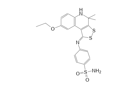 4-{[(1Z)-8-ethoxy-4,4-dimethyl-4,5-dihydro-1H-[1,2]dithiolo[3,4-c]quinolin-1-ylidene]amino}benzenesulfonamide