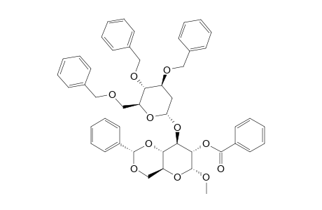 METHYL-(3,4,6-TRI-O-BENZYL-2-DEOXY-ALPHA-D-ARABINO-HEXOPYRANOSYL)-(1->3)-2-O-BENZOYL-4,6-DI-O-BENZYLIDENE-ALPHA-D-GLUCOPYRANOSIDE