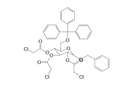 Benzyl 2,3,4-tris-O-(chloroacetyl)-6-O-tritylhexopyranoside