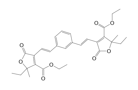 Ethyl 4-(3-(2-(4-ethoxycarbonyl-2,5-dihydro-5-methyl-5-ethyl-2-oxofuran-3-yl)vinyl)styryl)-2,5-dihydro-2-ethyl-2-methyl-5-oxofuran-3-carboxylate