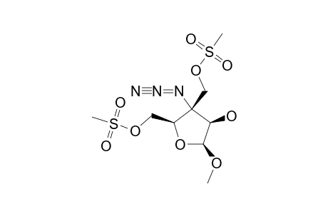 METHYL-3-C-AZIDO-5-O-METHANSULFONYL-1,2-O-ISOPROPYLIDENE-3-C-METHANSULFONYLOXYMETHYL-BETA-D-ARABINOFURANOSIDE