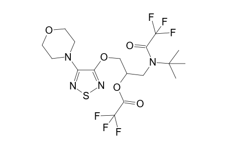 3-[3'-{N'-acetyl-N'-(t-butylamino)}-2'-acetoxypropoxy]-4-(morpholin-4''-yl)-1,2,5-triadiazole