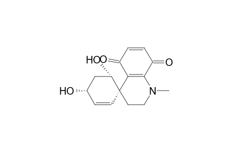 Spiro[2-cyclohexene-1,4'(1'H)-quinoline]-5',8'-dione, 2',3'-dihydro-4,6-dihydroxy-1'-methyl-, [1S-(1.alpha.,4.alpha.,6.alpha.)]-