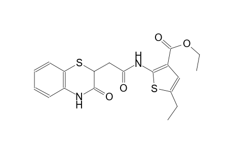 3-thiophenecarboxylic acid, 2-[[(3,4-dihydro-3-oxo-2H-1,4-benzothiazin-2-yl)acetyl]amino]-5-ethyl-, ethyl ester