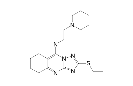 2-ETHYLTHIO-5-[2-(PIPERIDIN-1-YL)-ETHYL]-AMINO-6,7,8,9-TETRAHYDRO-1,2,4-TRIAZOLO-[5,1-B]-QUINAZOLINE