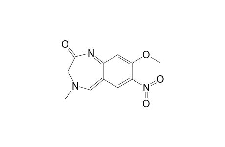 7-Nitro-8-methoxy-4-methyl-2,3-dihydrobenzodiazepin-2-one