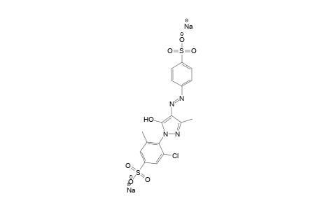 Benzenesulfonic acid, 3-chloro-4-[4,5-dihydro-3-methyl-5-oxo- 6-[(4-sulfophenyl)azo]-1H-pyrazol-1-yl]-5-methyl-, disodium salt