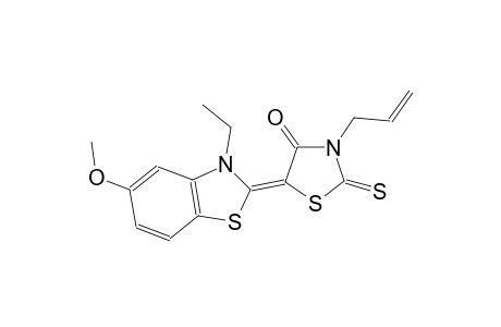 4-thiazolidinone, 5-(3-ethyl-5-methoxy-2(3H)-benzothiazolylidene)-3-(2-propenyl)-2-thioxo-, (5Z)-