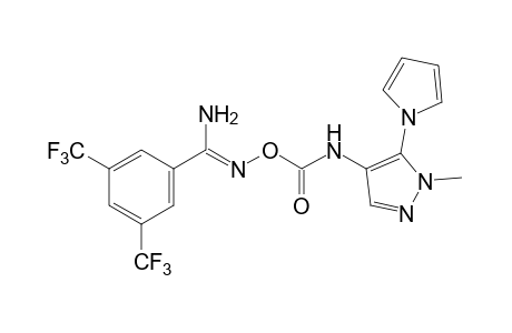 3,5-bis(trifluoromethyl)-O-{[1-methyl-5-(pyrrol-1-yl)pyrazol-4-yl]carbamoyl}benzamidoxime