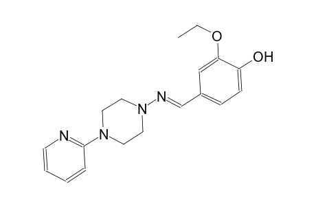 phenol, 2-ethoxy-4-[(E)-[[4-(2-pyridinyl)-1-piperazinyl]imino]methyl]-