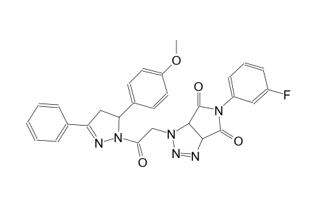 5-(3-fluorophenyl)-1-{2-[5-(4-methoxyphenyl)-3-phenyl-4,5-dihydro-1H-pyrazol-1-yl]-2-oxoethyl}-3a,6a-dihydropyrrolo[3,4-d][1,2,3]triazole-4,6(1H,5H)-