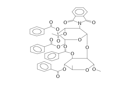 METHYL 2-O-(3-O-ACETYL-4,6-DI-O-BENZYL-2-DEOXY-2-PHTHALIMIDO-BETA-D-GLUCOPYRANOSYL)-3,4-DI-O-BENZOYL-ALPHA-L-RHAMNOPYRANOSIDE