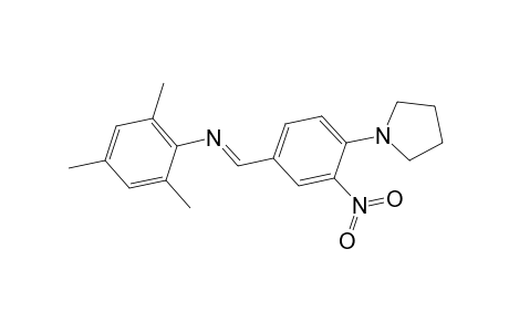 Benzenamine, 2,4,6-trimethyl-N-[3-nitro-4-(1-pyrrolidinyl)benzylidene]-