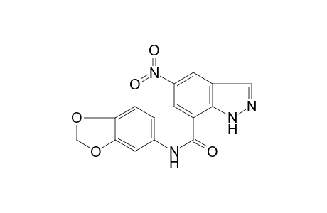 1H-Indazole-7-carboxamide, N-(1,3-benzodioxol-5-yl)-5-nitro-