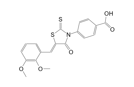 4-[(5Z)-5-(2,3-dimethoxybenzylidene)-4-oxo-2-thioxo-1,3-thiazolidin-3-yl]benzoic acid