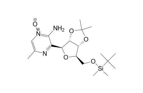 3-{ 5'-O-[(t-Butyl)dimethylsilyl]-2',3'-O-isopropylidene-.beta.-D-ribofuranosyl}-5-methylpyrazin-2-amine 1-oxide