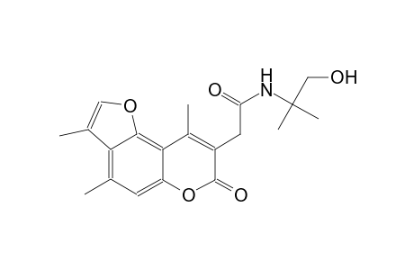7H-furo[2,3-f][1]benzopyran-8-acetamide, N-(2-hydroxy-1,1-dimethylethyl)-3,4,9-trimethyl-7-oxo-