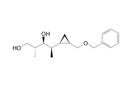 (2R*,3S*,4R*)-4-{(1S*,2R*)-2-[(Benzyloxy)methyl]cyclopropyl}-2-methylpentane-1,3-diol